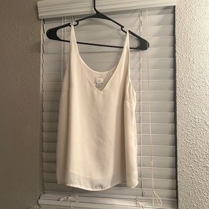 Cream V-Neck Tank Top